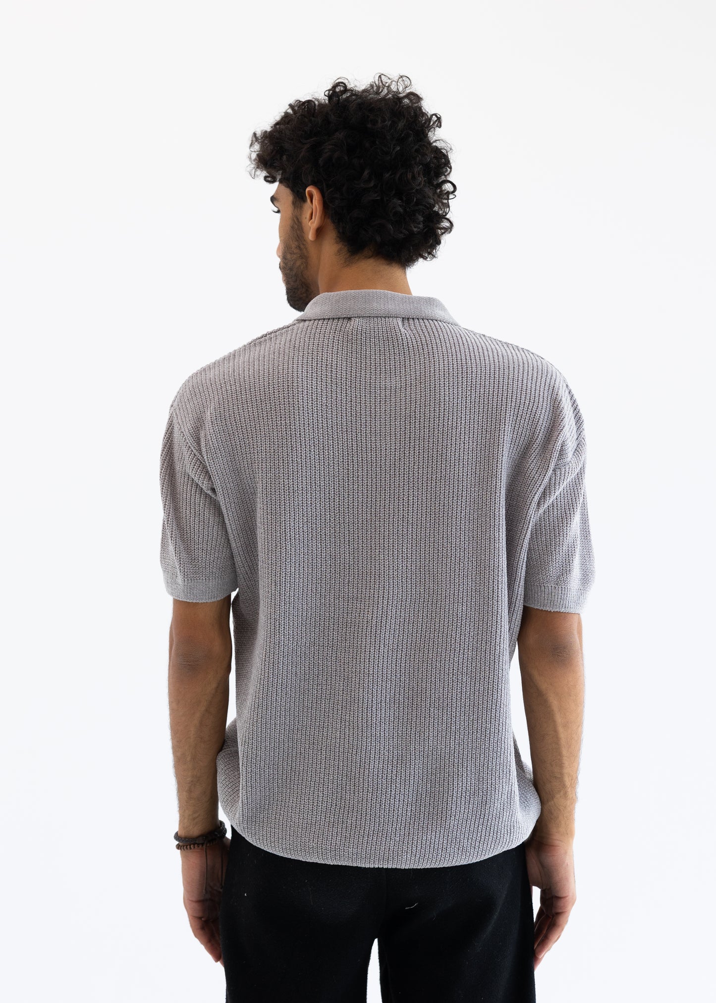 Knitted Polo Grey