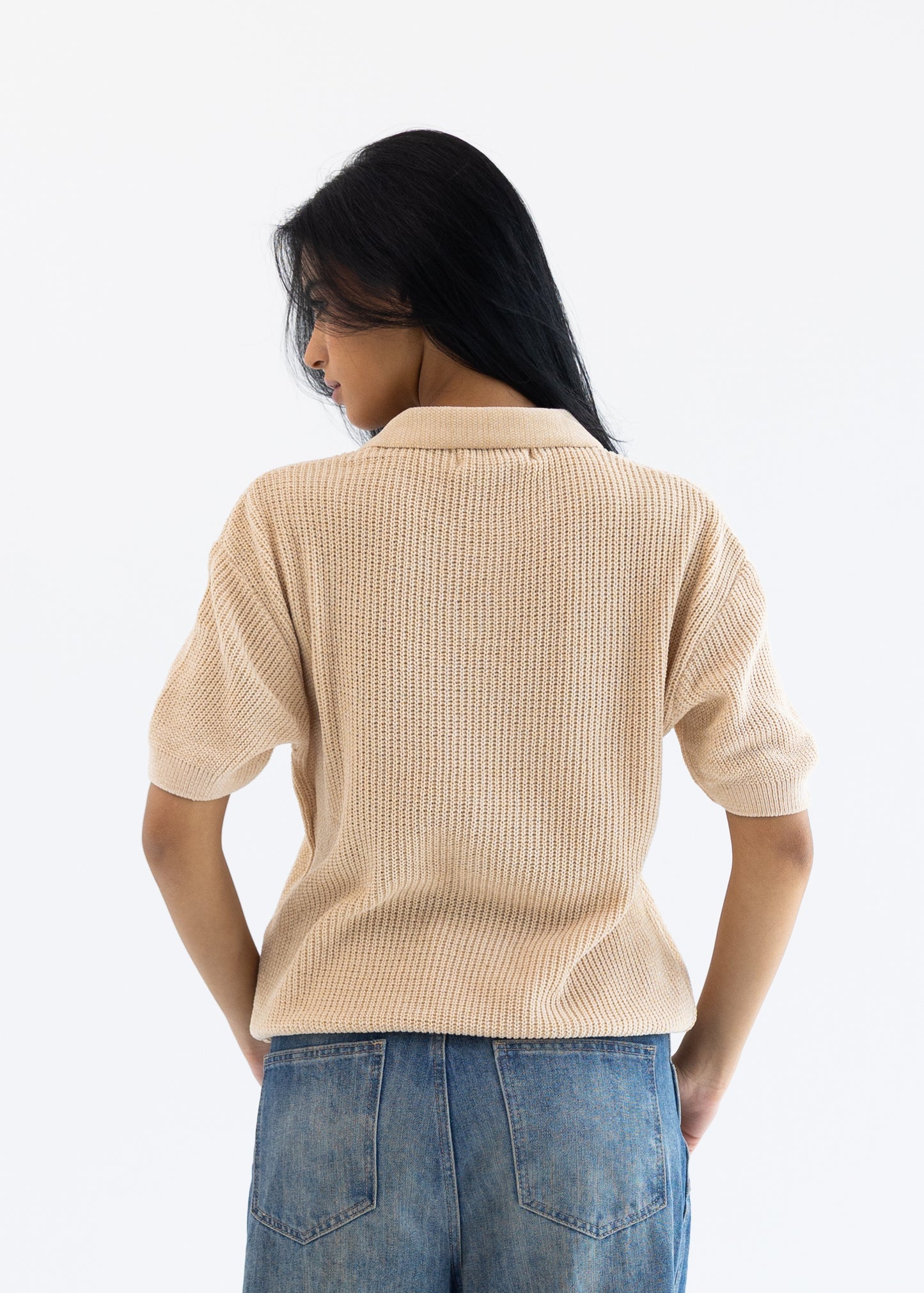 Knitted Polo Beige