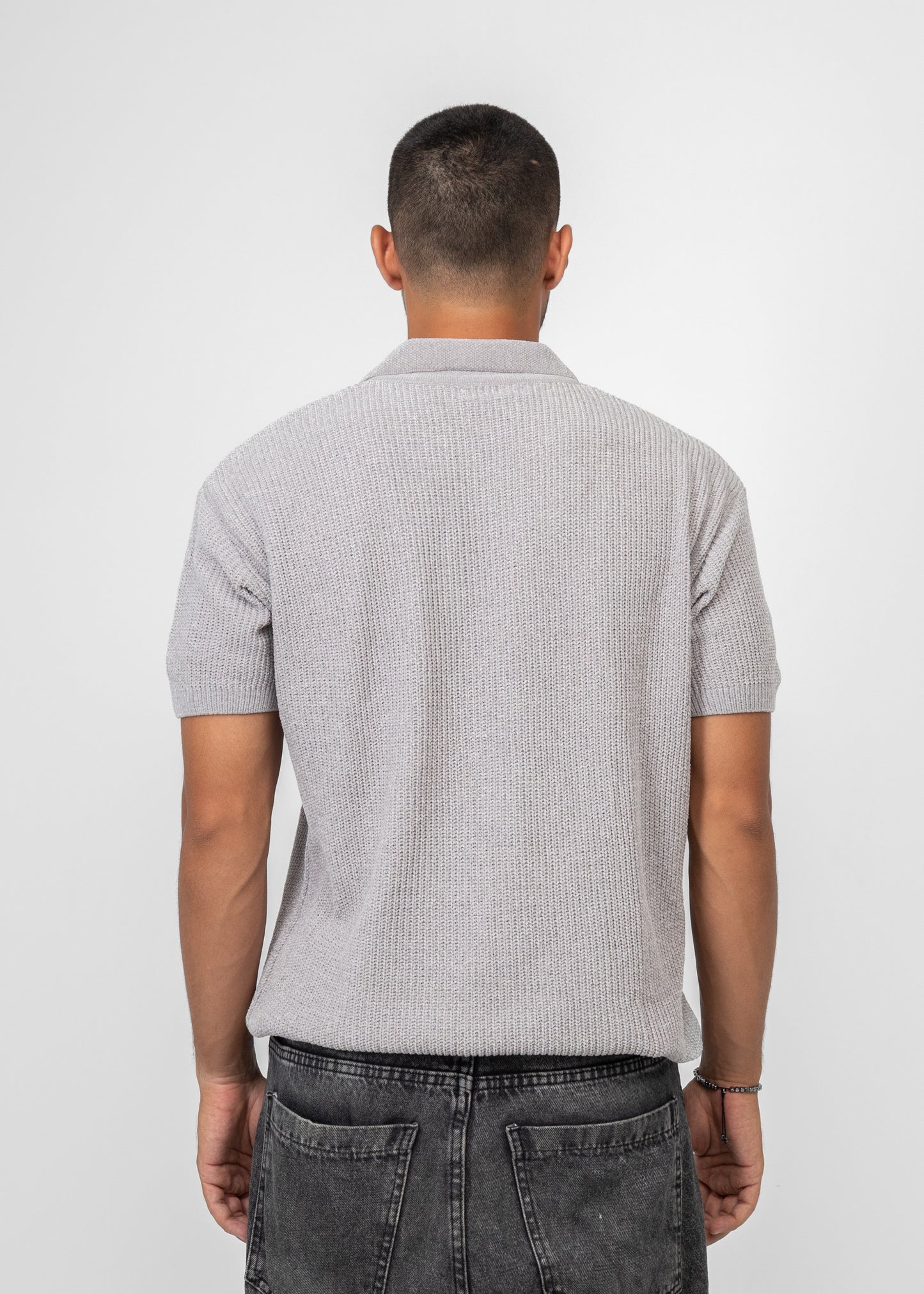 Knitted Polo Grey