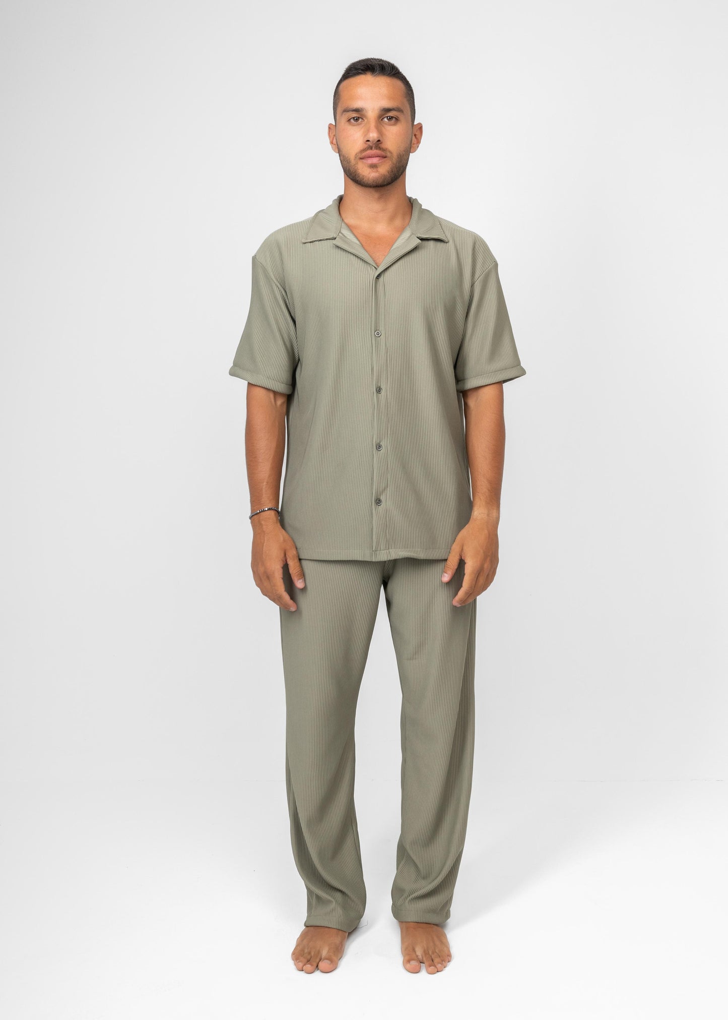 Olive Striped Pants