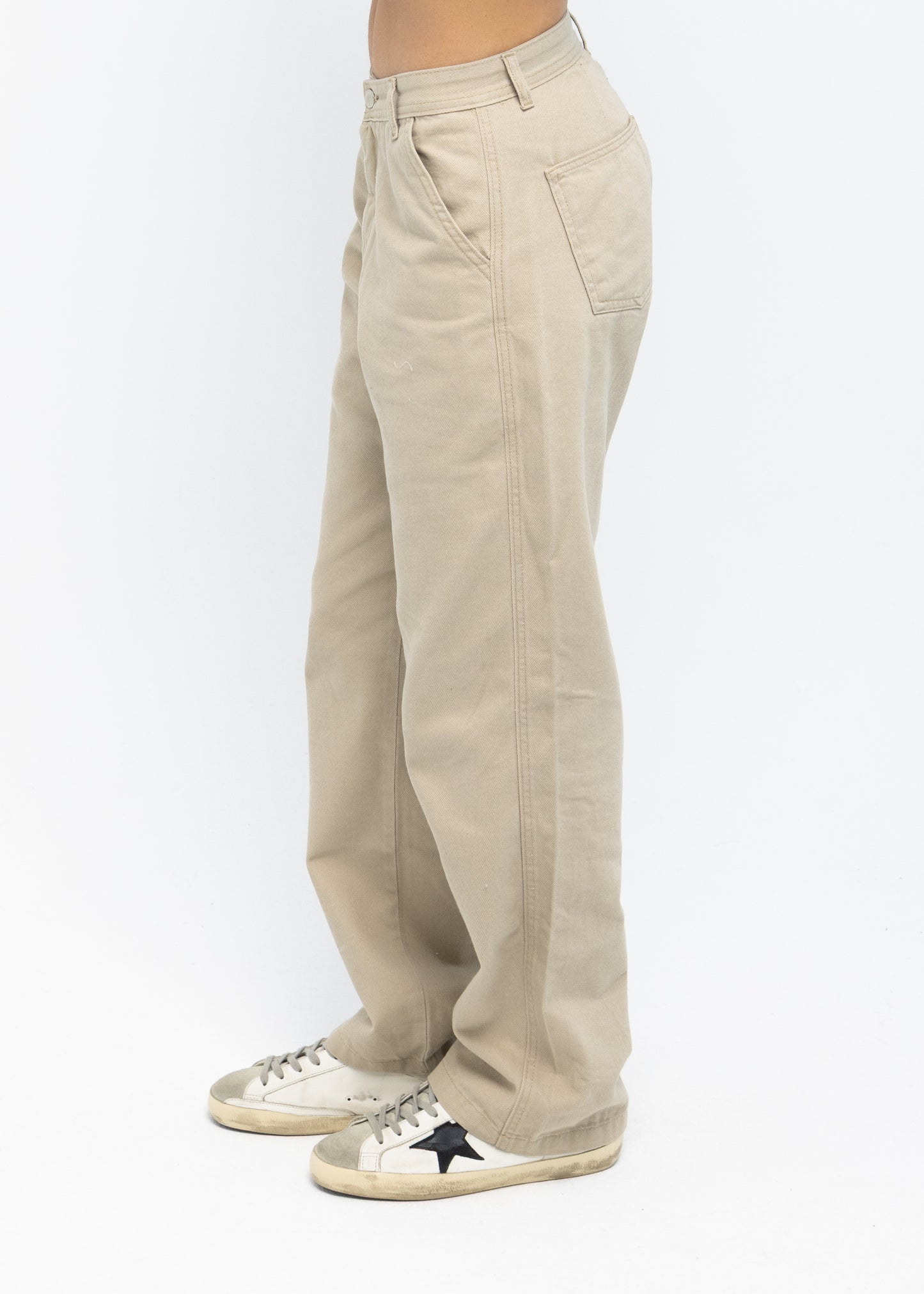 Beige Basic Jeans