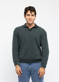 Resort Long Sleeve Polo in Olive
