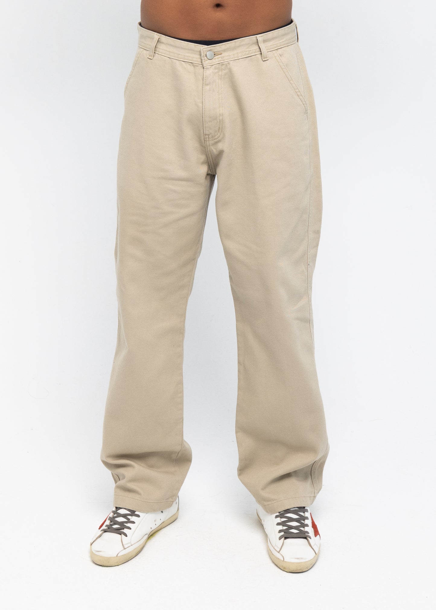 Beige Basic Jeans