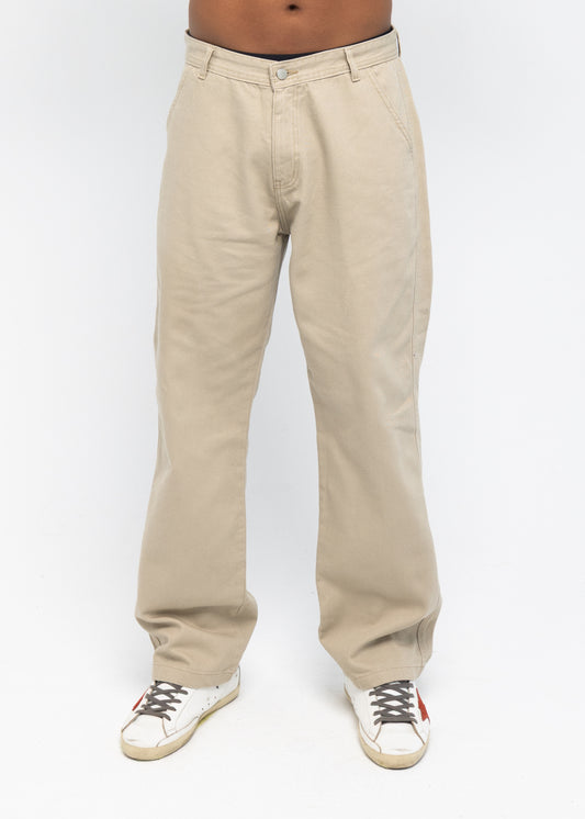 Beige Basic Jeans