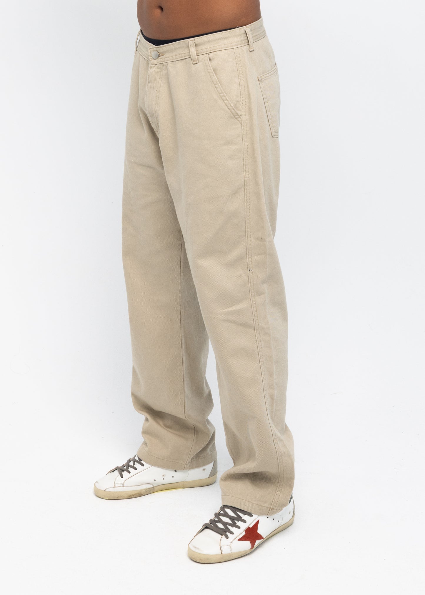 Beige Basic Jeans