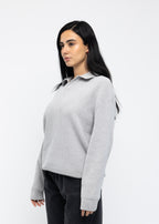 Resort Long Sleeve Polo in Grey