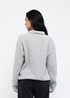 Resort Long Sleeve Polo in Grey