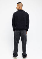 Resort Long Sleeve Polo in Black