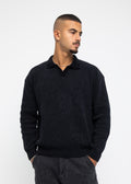 Resort Long Sleeve Polo in Black