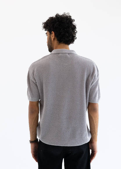 Knitted Polo Grey