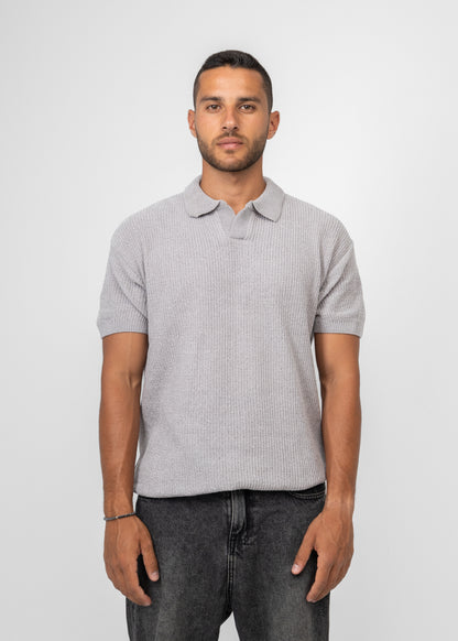 Knitted Polo Grey