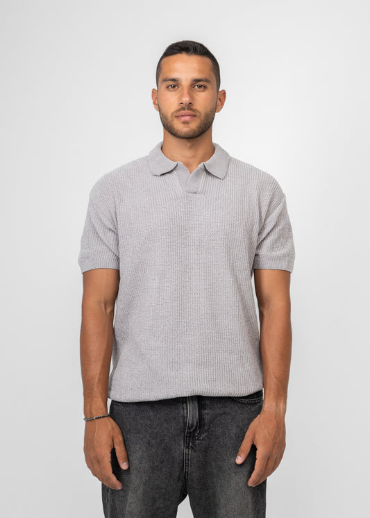 Knitted Polo Grey