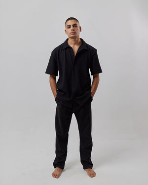 BLACK STRIPED SHIRT