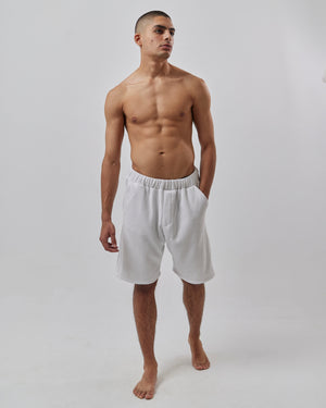 White Striped Shorts