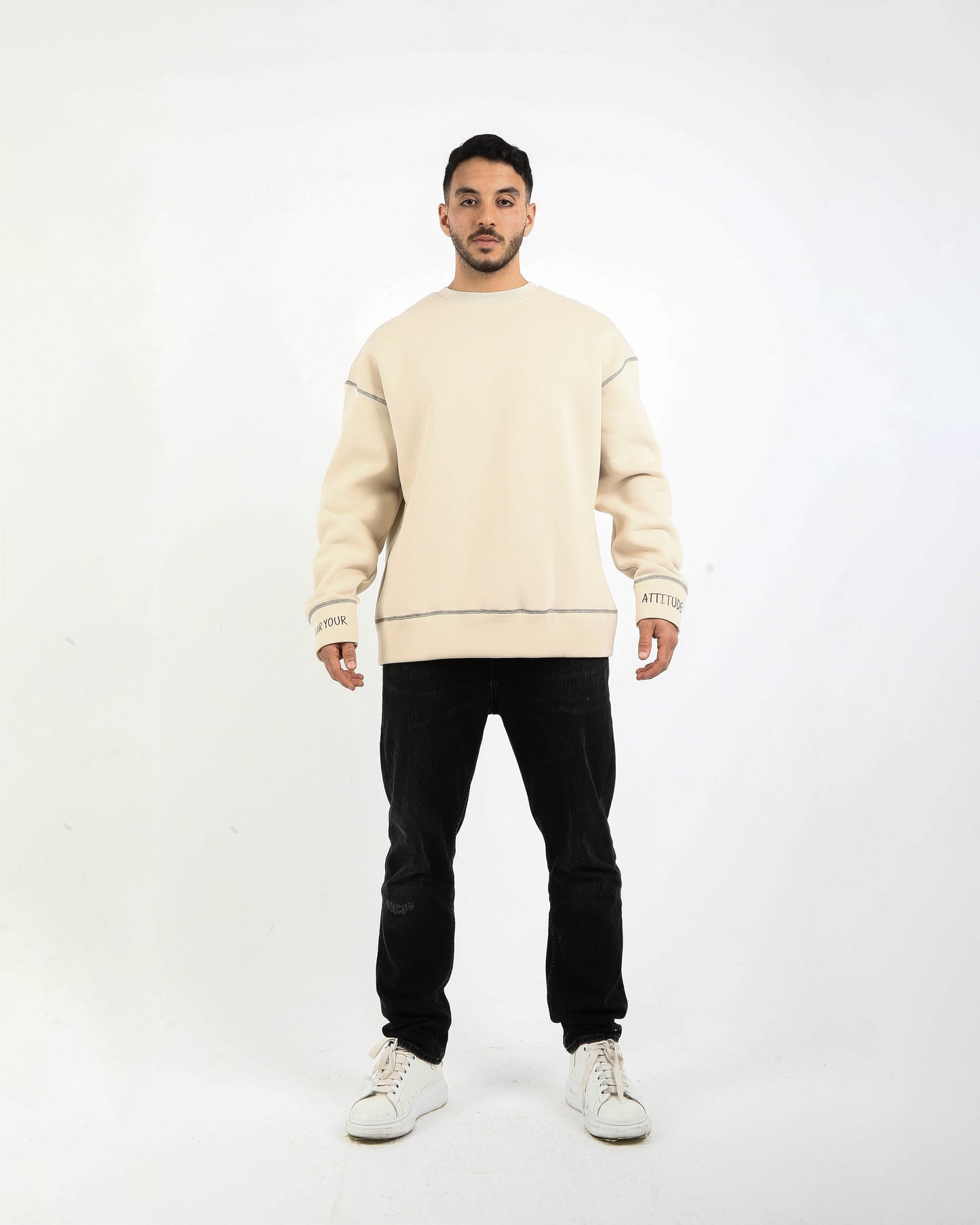 Beige Basic Crewneck