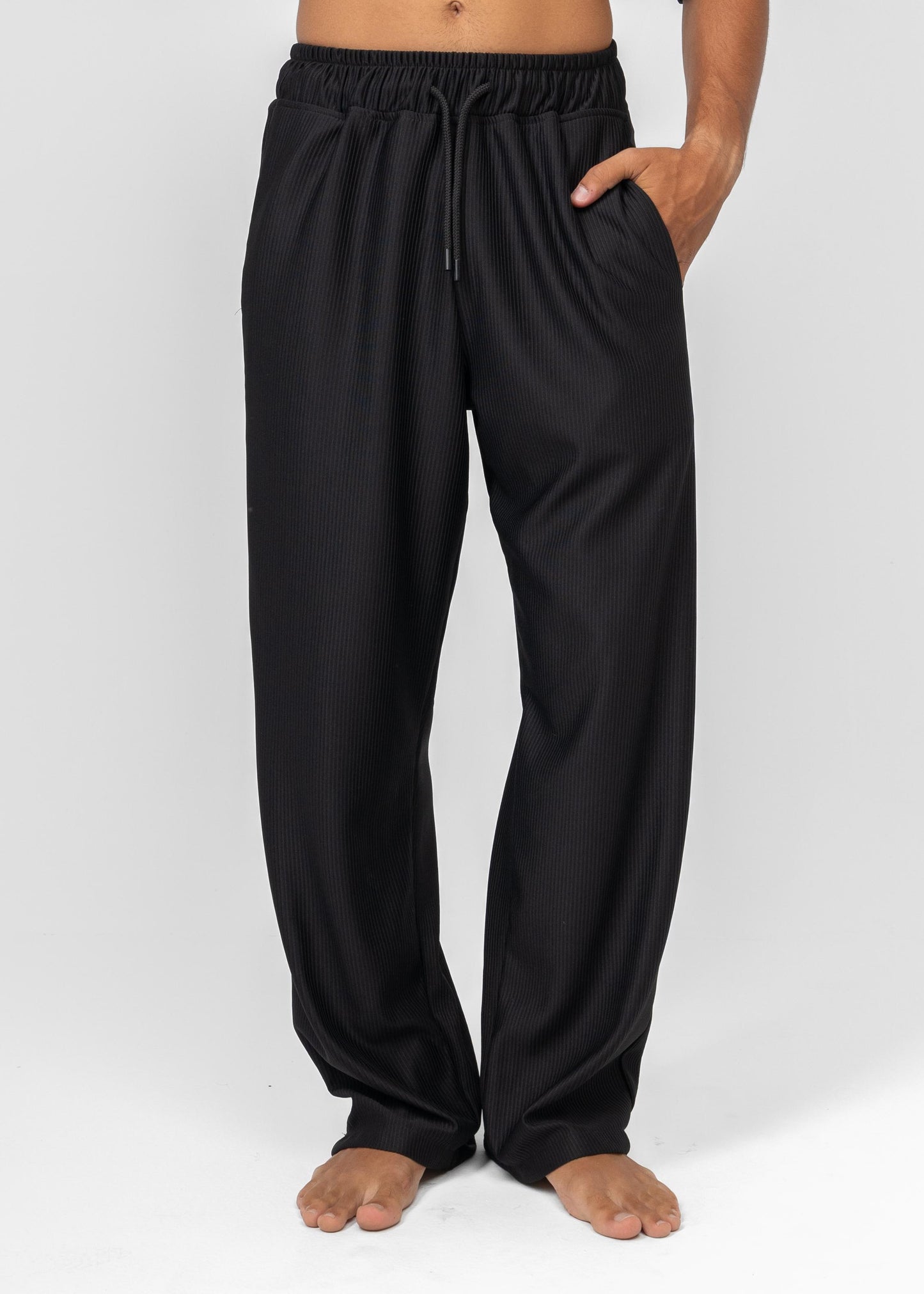 BLACK STRIPED PANTS