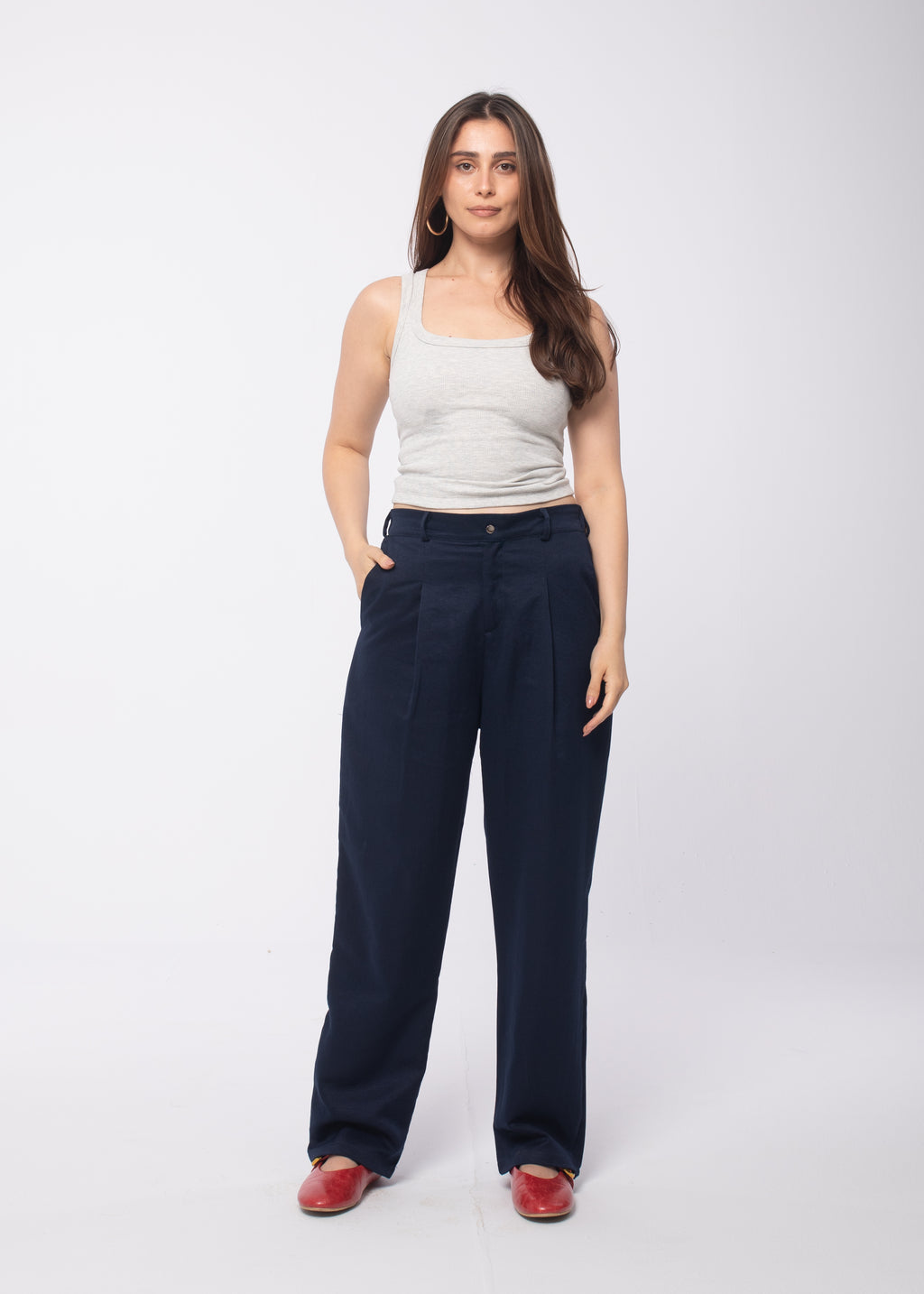 Tailored Pants In Navy