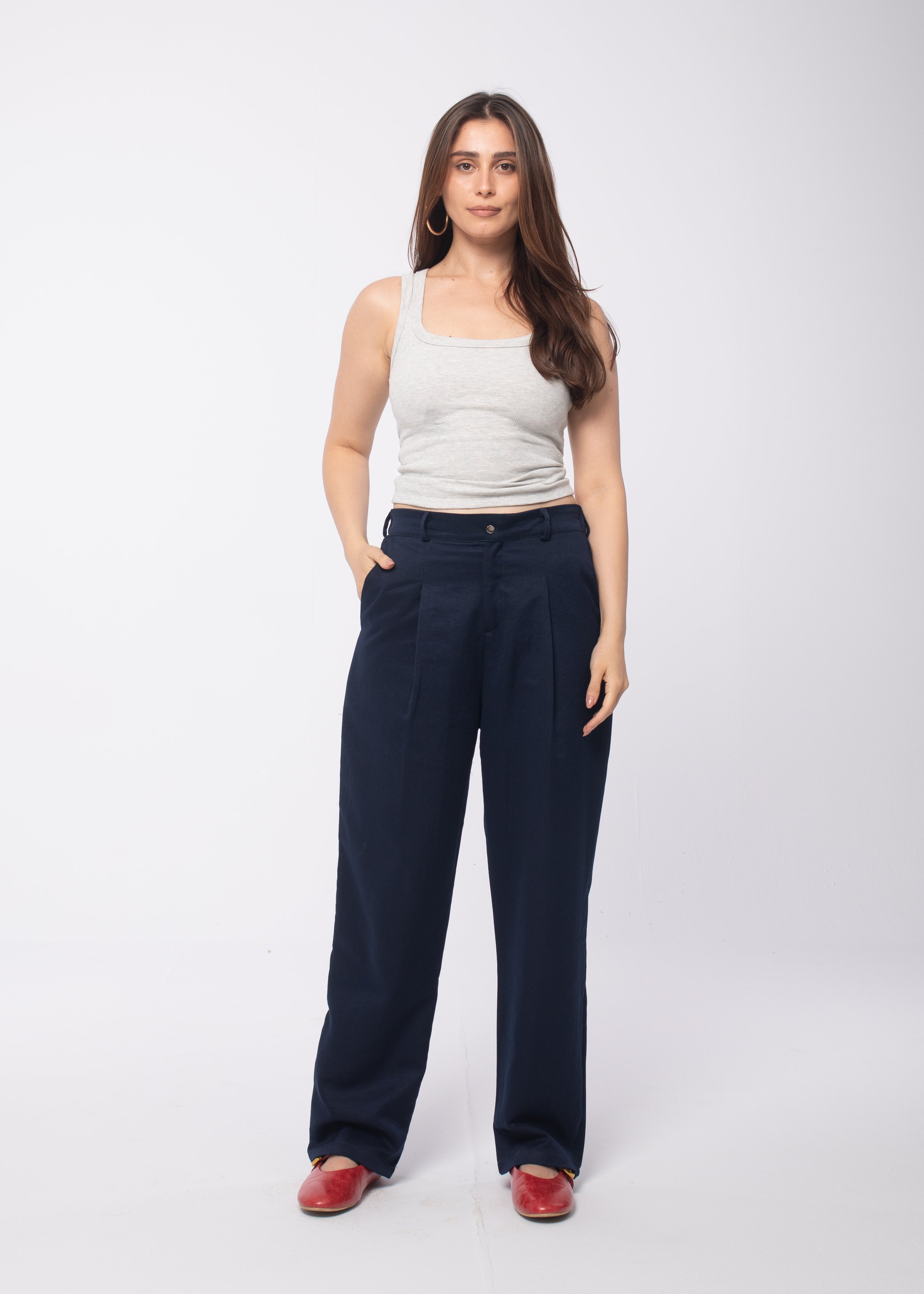 Tailored Pants In Navy