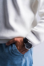Resort Long Sleeve Polo in White