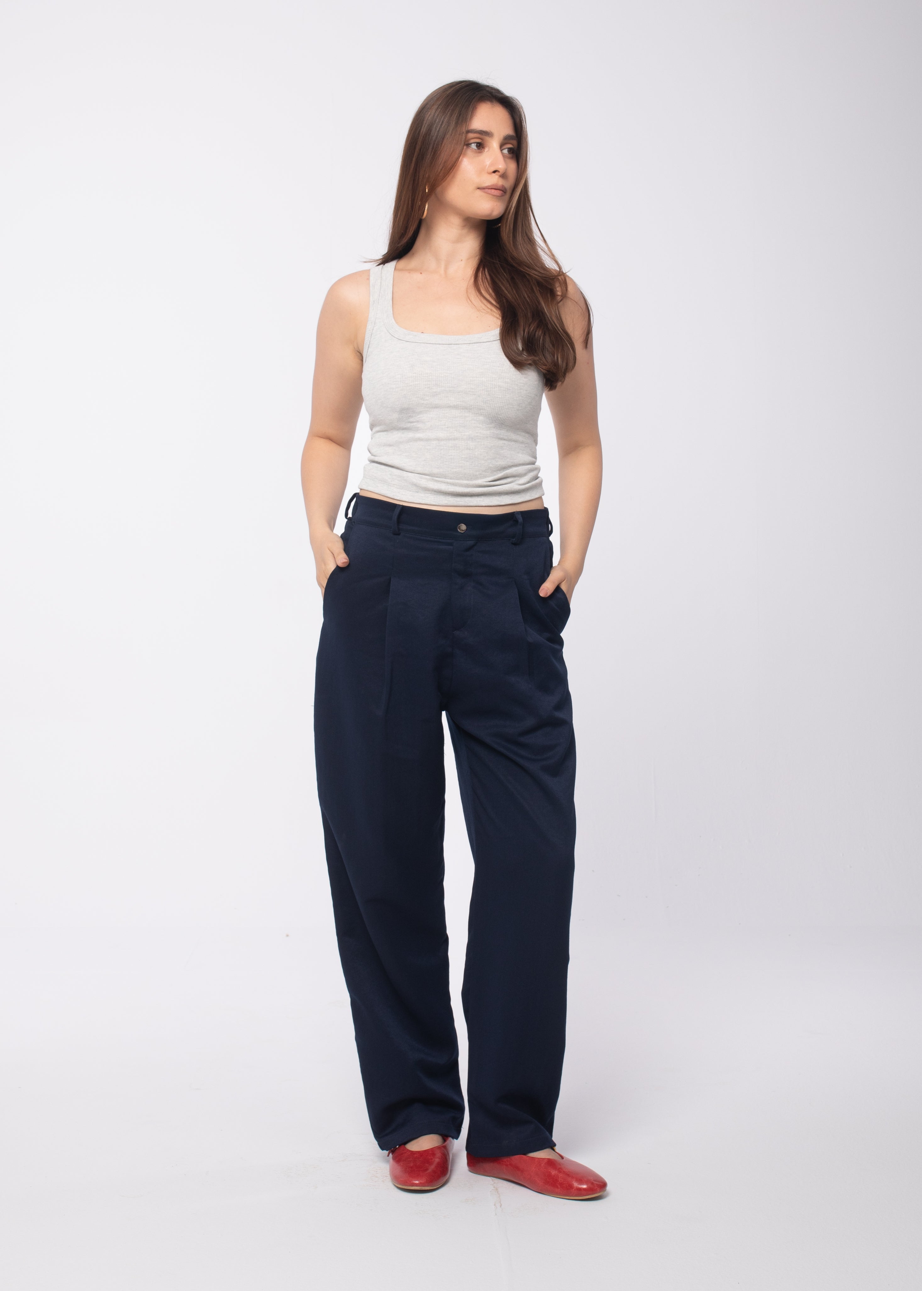 Tailored Pants In Navy