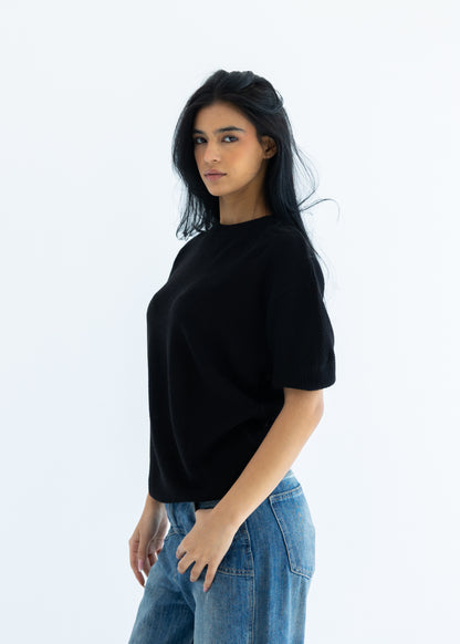 Knitted Tshirt Black