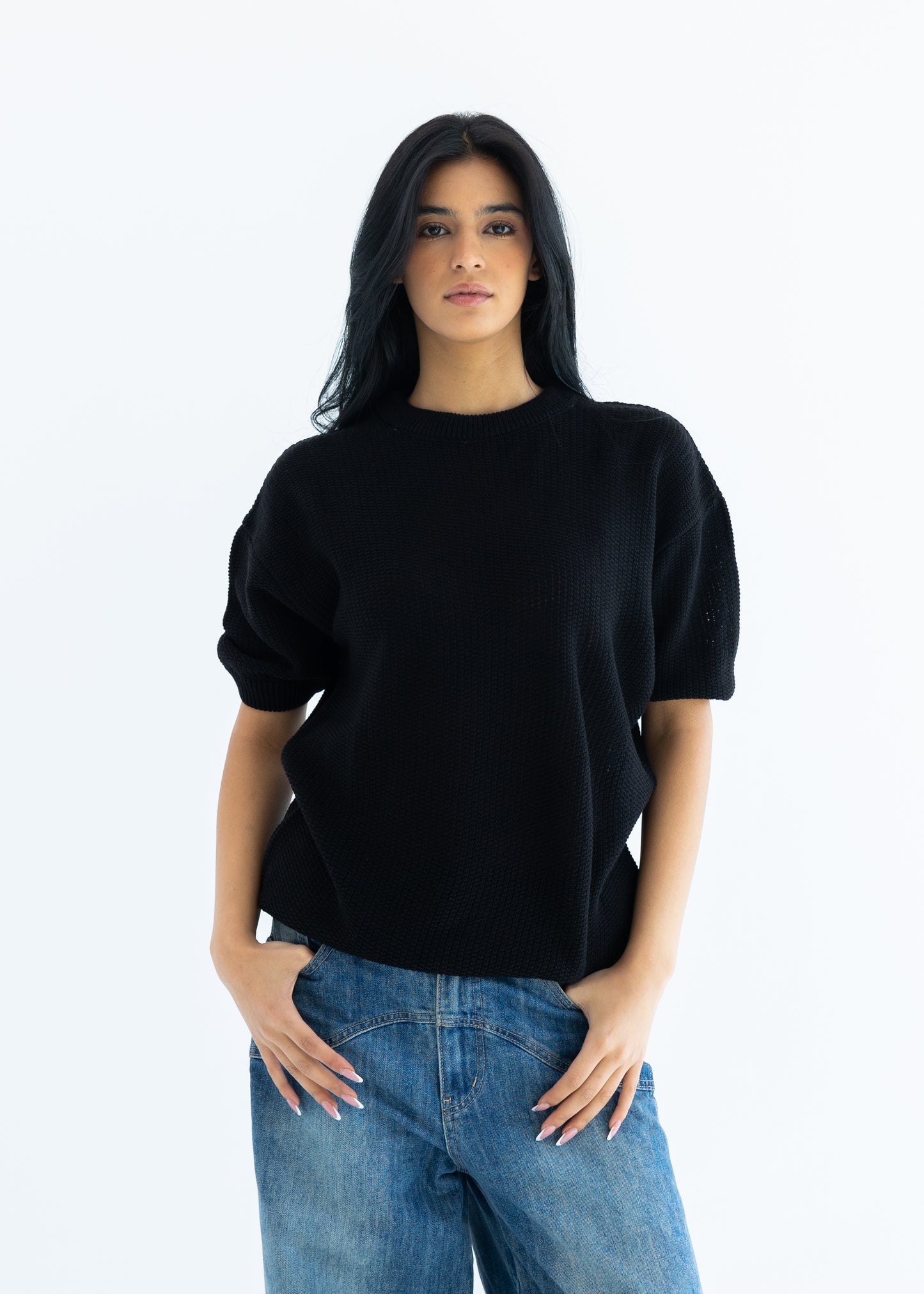 Knitted Tshirt Black