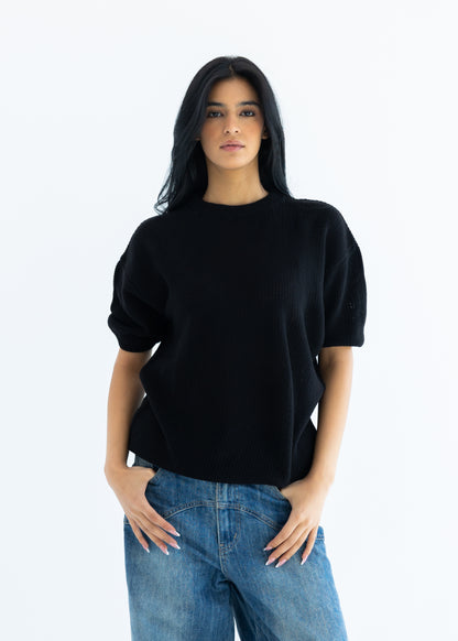Knitted Tshirt Black