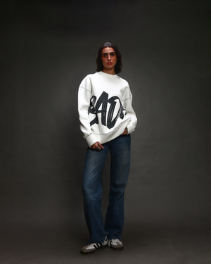 THE WHITE "Bad Habits" CREWNECK