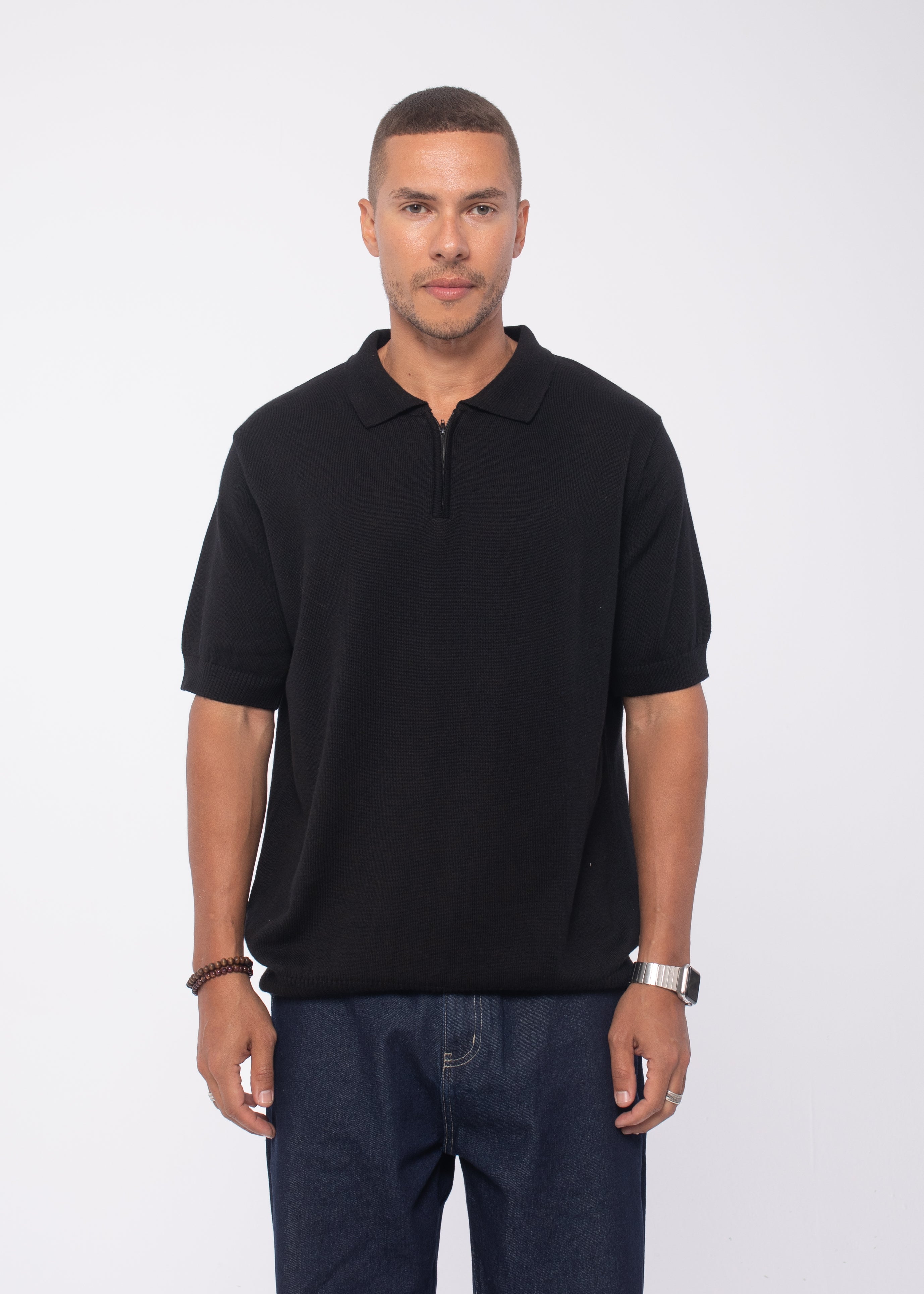 The Zip Up in Black
