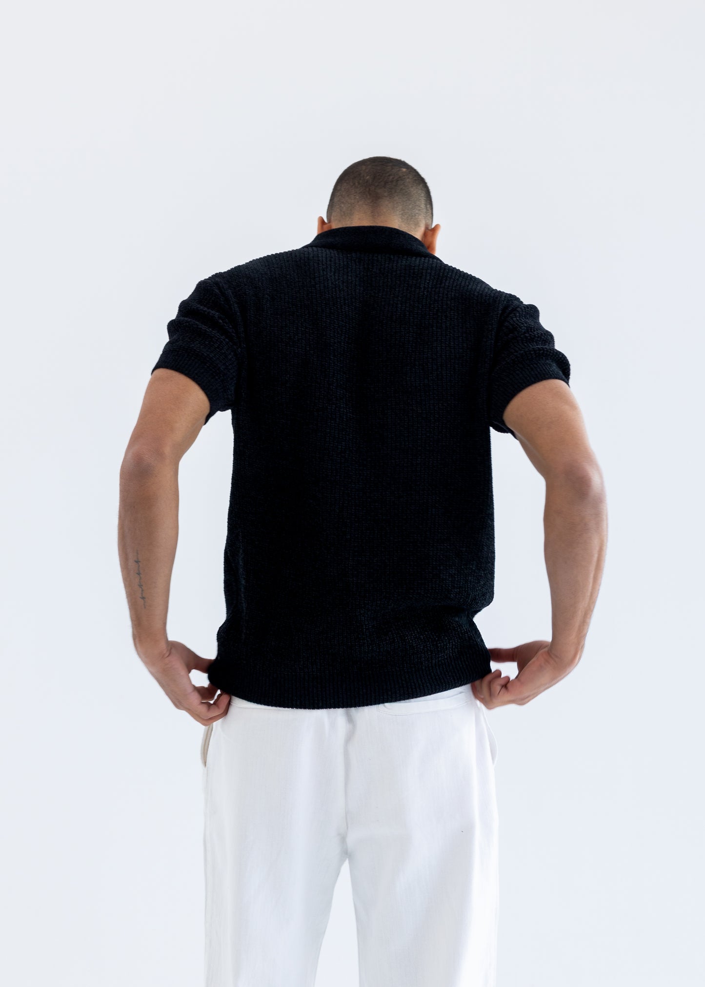 Knitted Polo Black