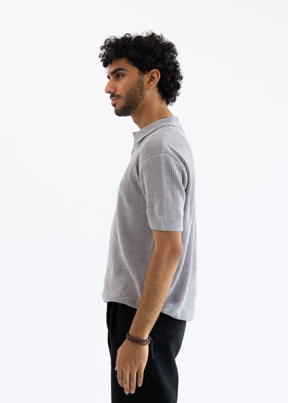 Knitted Polo Grey