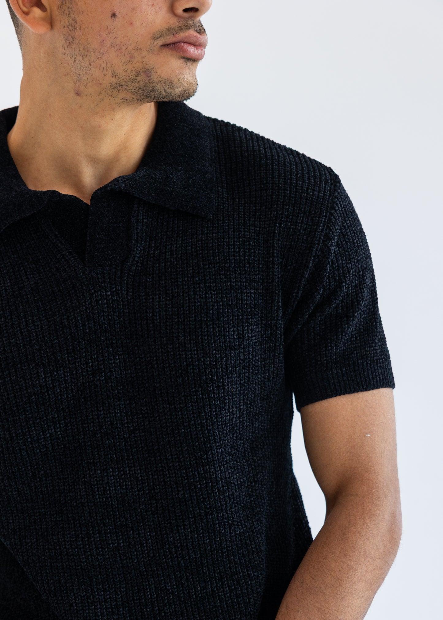 Knitted Polo Black