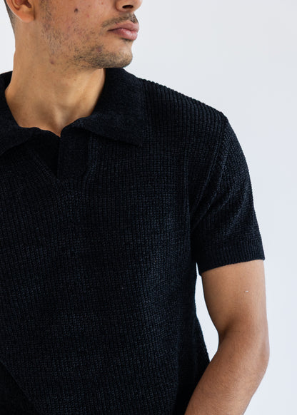 Knitted Polo Black