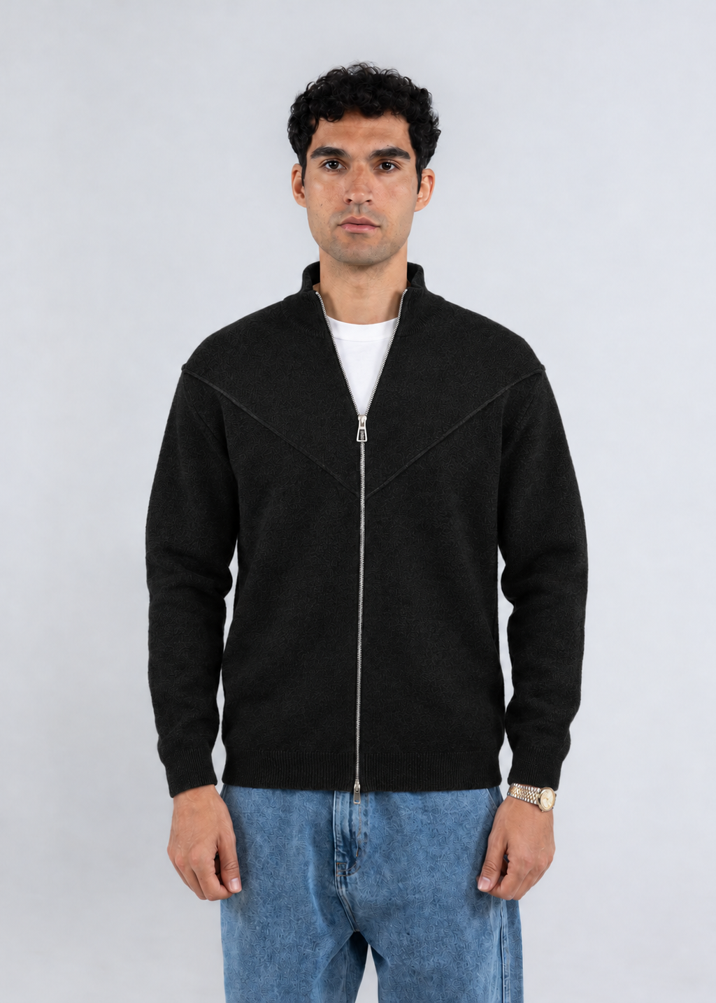 The Knitted Zip Up Jacket