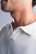 Resort Long Sleeve Polo in White