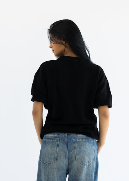Knitted Tshirt Black