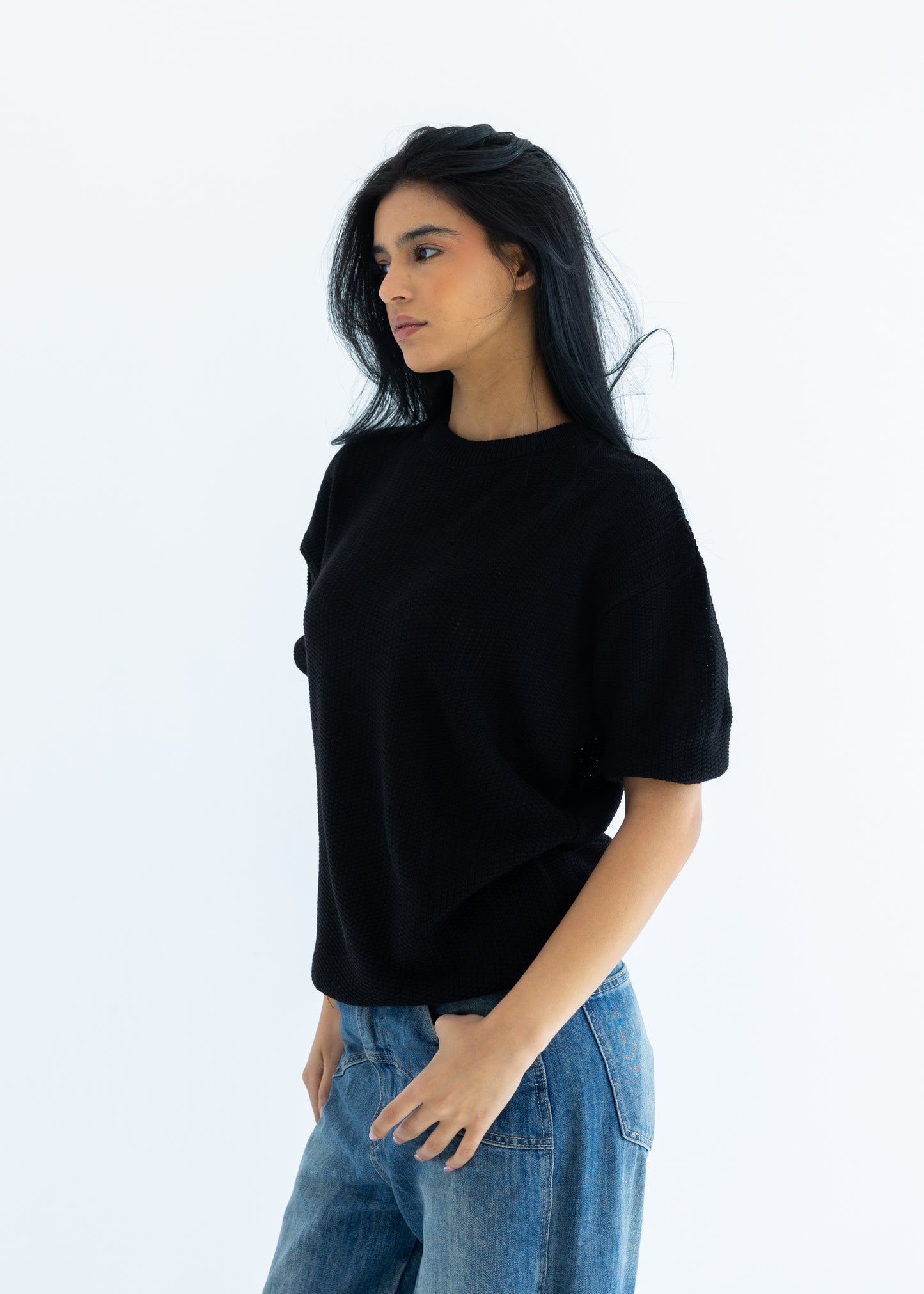 Knitted Tshirt Black