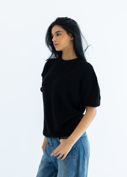 Knitted Tshirt Black