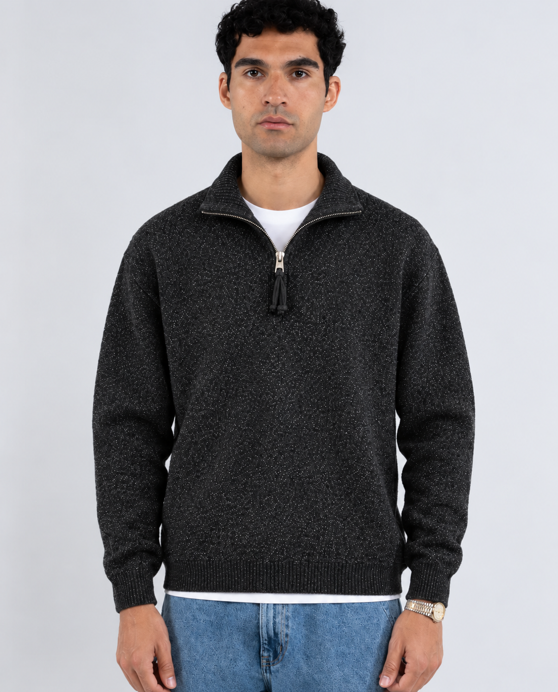 Knitted Quarter Zip