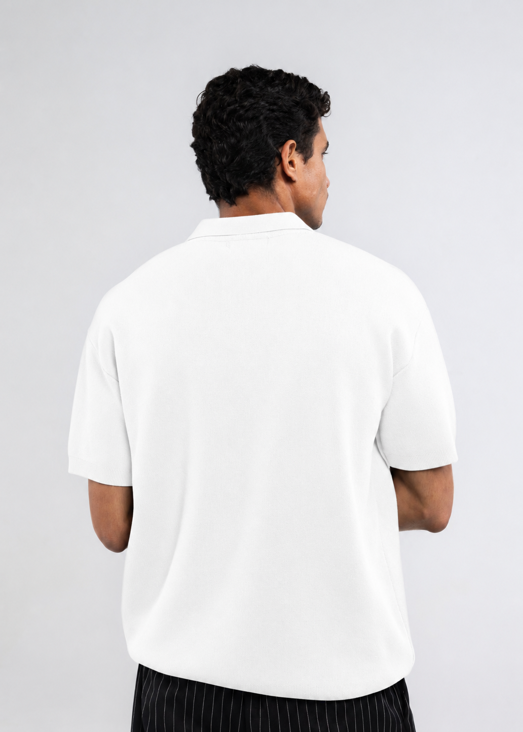 The 3 Button Polo In White