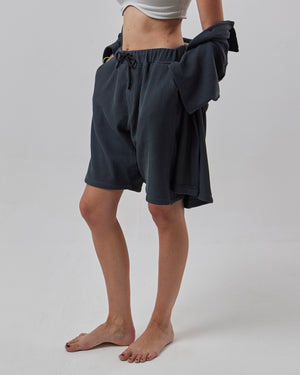 GREY STRIPED SHORTS