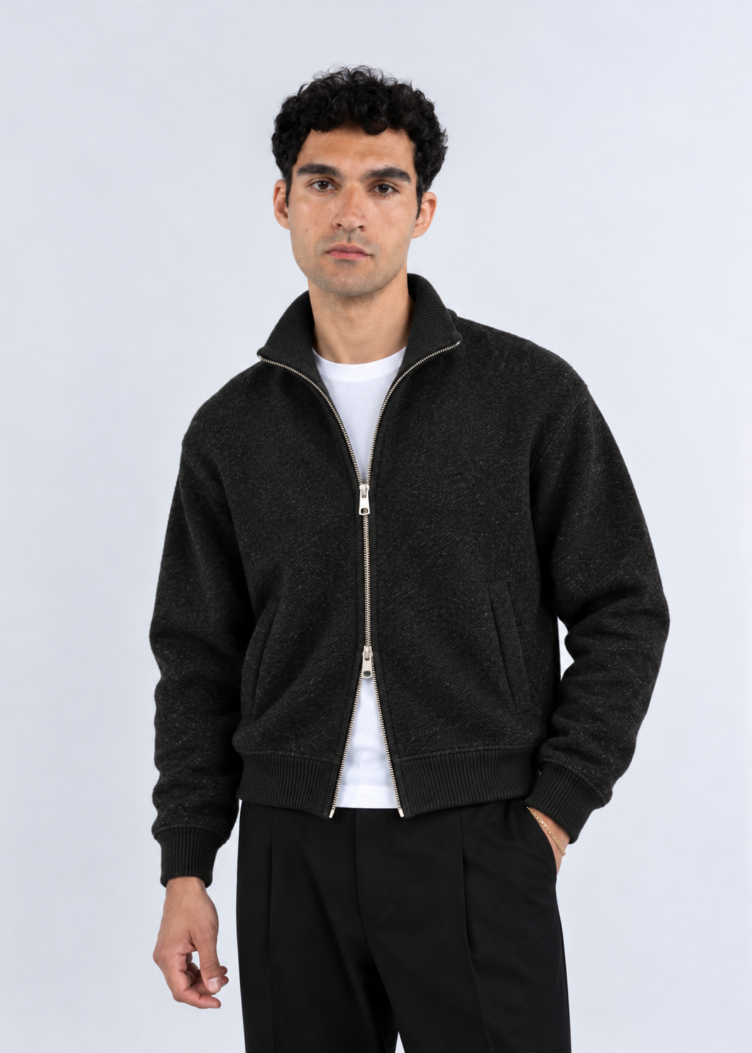 The Knitted Zip Up Jacket