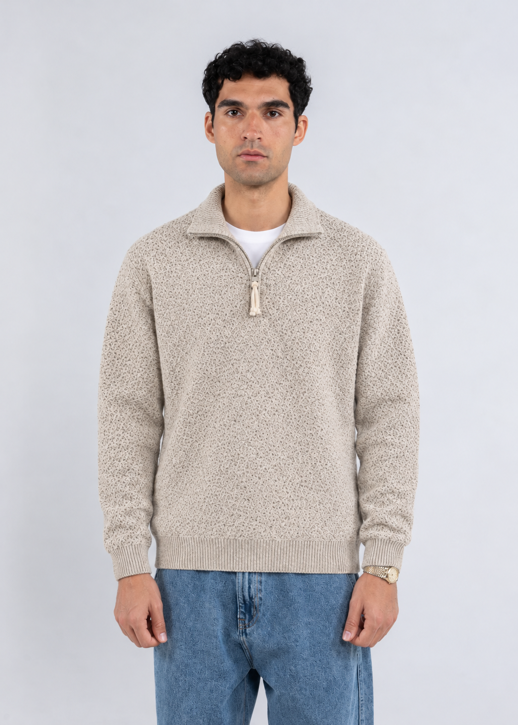 Knitted Quarter Zip