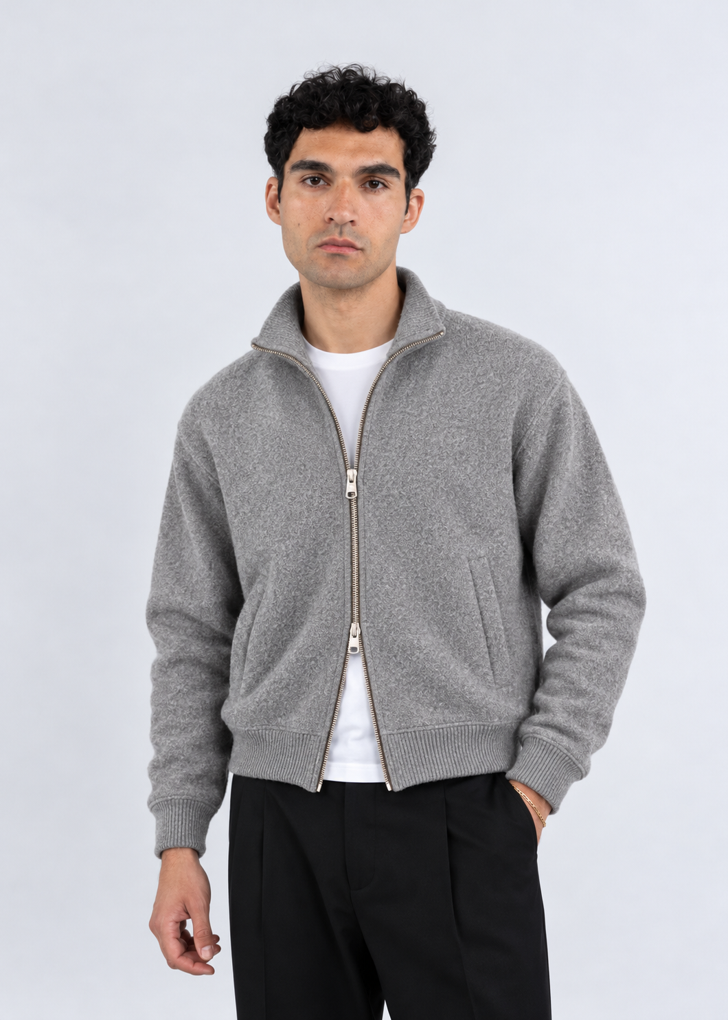 The Knitted Zip Up Jacket