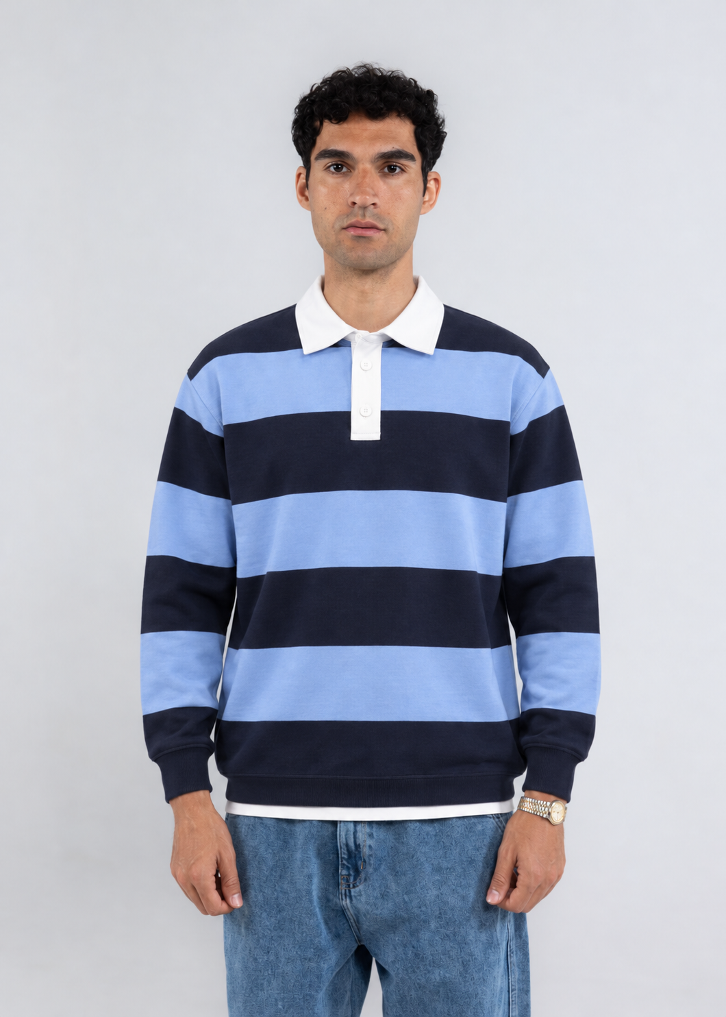 Striped Winter Knitted Polo