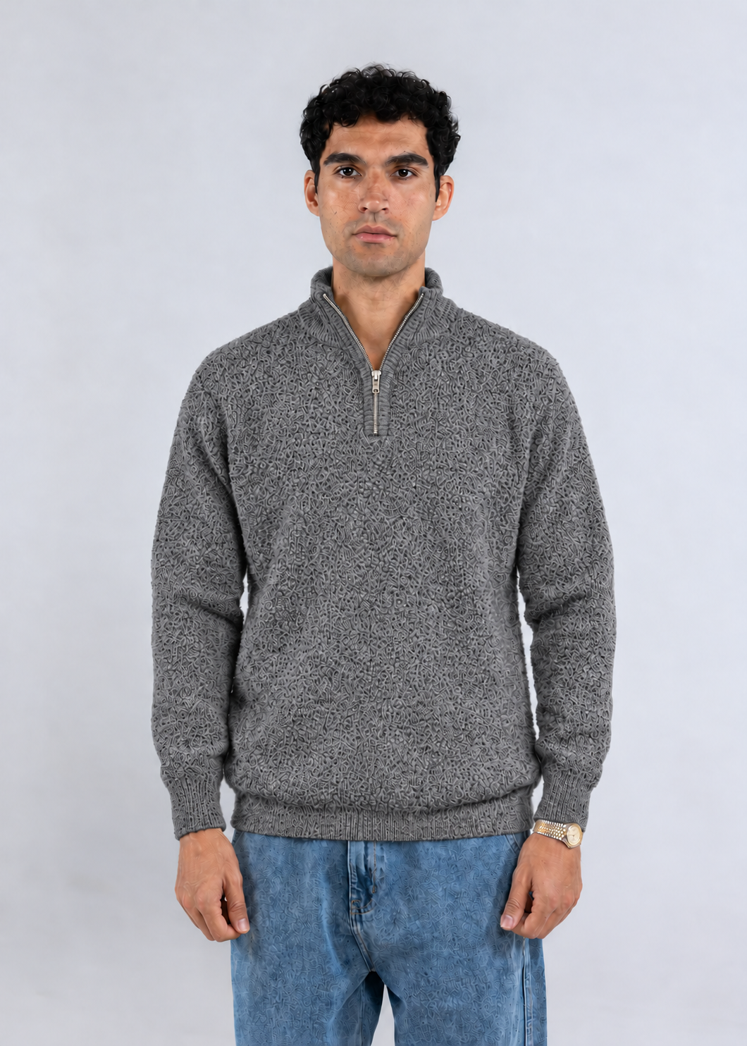 Knitted Quarter Zip
