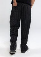 Striped Tailored Pants in Black
