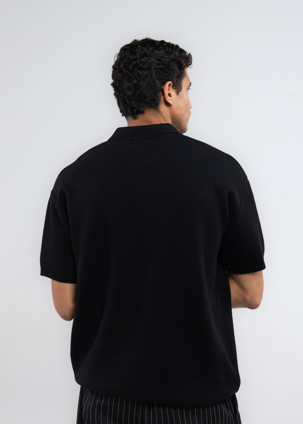 The 3 Button Polo In Black