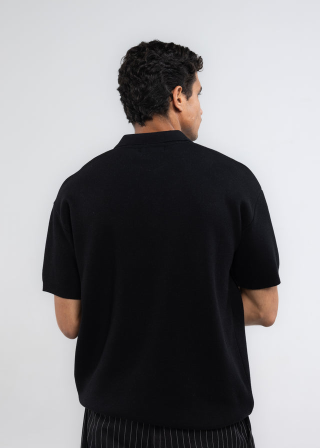 The 3 Button Polo in Black