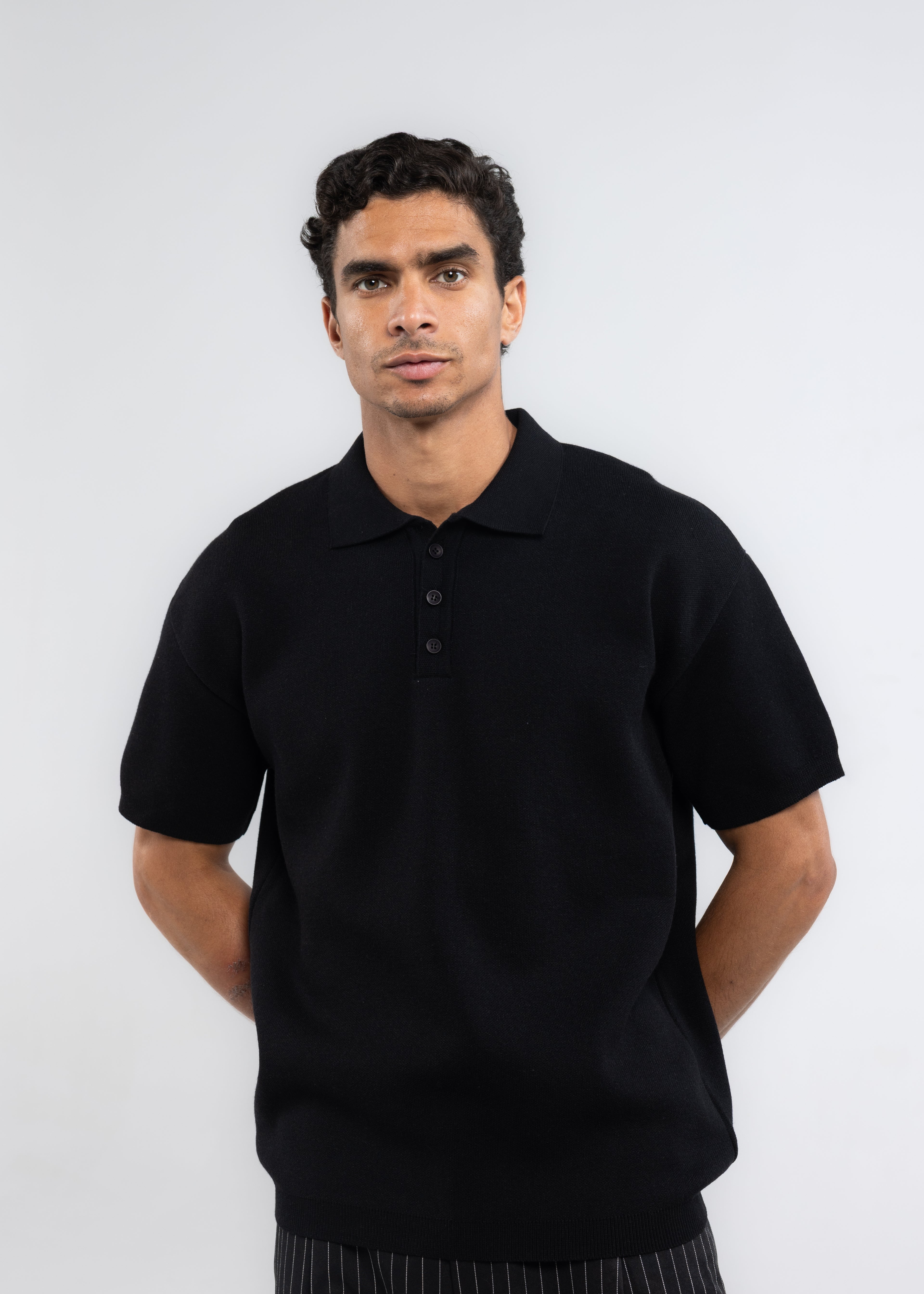 The 3 Button Polo In Baby Blue